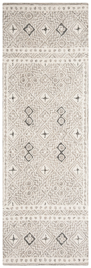 Safavieh Micro-loop Hand-tufted Rug In Elegant Grey And Ivory – Timeless Artistry For Any Home Decor Style Grey ,Ivory 80% Wool And 20% Cotton Mlp803f-25