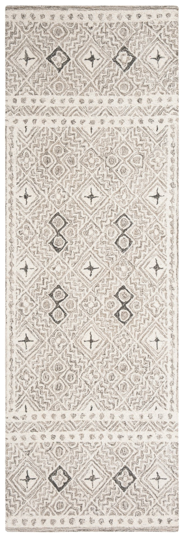 Safavieh Micro-loop Timeless Grey And Ivory Transitional Area Rug - Hand-tufted Luxury For Your Home Decor Grey ,Ivory 80% Wool And 20% Cotton Mlp803f-211