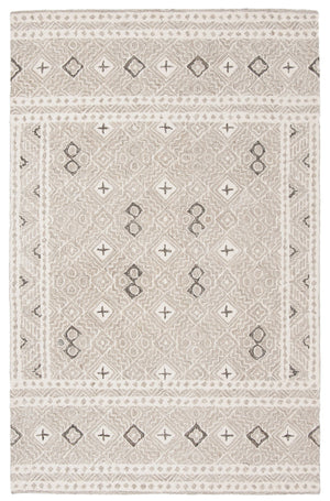 Safavieh Micro-loop Hand-tufted Rug In Elegant Grey And Ivory – Timeless Artistry For Any Home Decor Style Grey ,Ivory 80% Wool And 20% Cotton Mlp803f-25