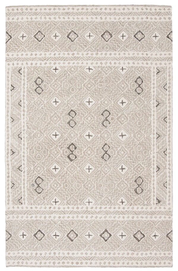 Safavieh Micro-loop Hand-tufted Rug In Elegant Grey And Ivory – Timeless Artistry For Any Home Decor Style Grey ,Ivory 80% Wool And 20% Cotton Mlp803f-25