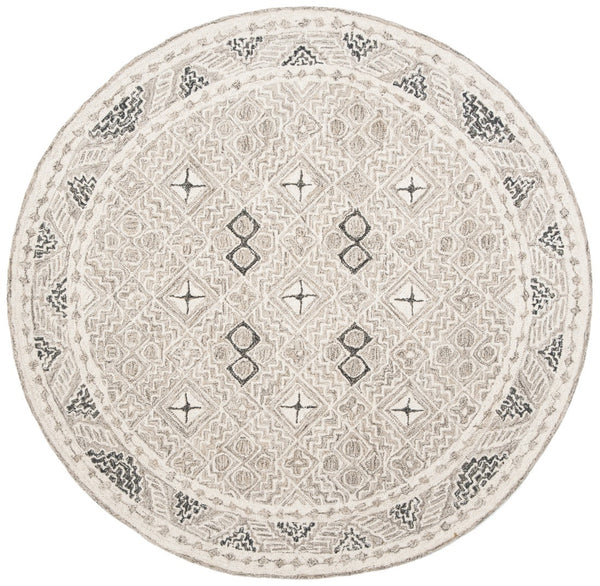 Safavieh Micro-loop Timeless Grey And Ivory Transitional Area Rug - Hand-tufted Luxury For Your Home Decor Grey ,Ivory 80% Wool And 20% Cotton Mlp803f-211