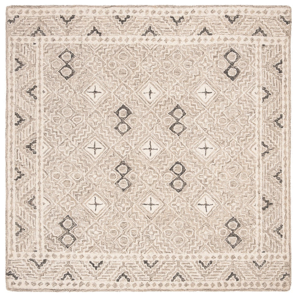 Safavieh Micro-loop Hand-tufted Rug In Elegant Grey And Ivory – Timeless Artistry For Any Home Decor Style Grey ,Ivory 80% Wool And 20% Cotton Mlp803f-25