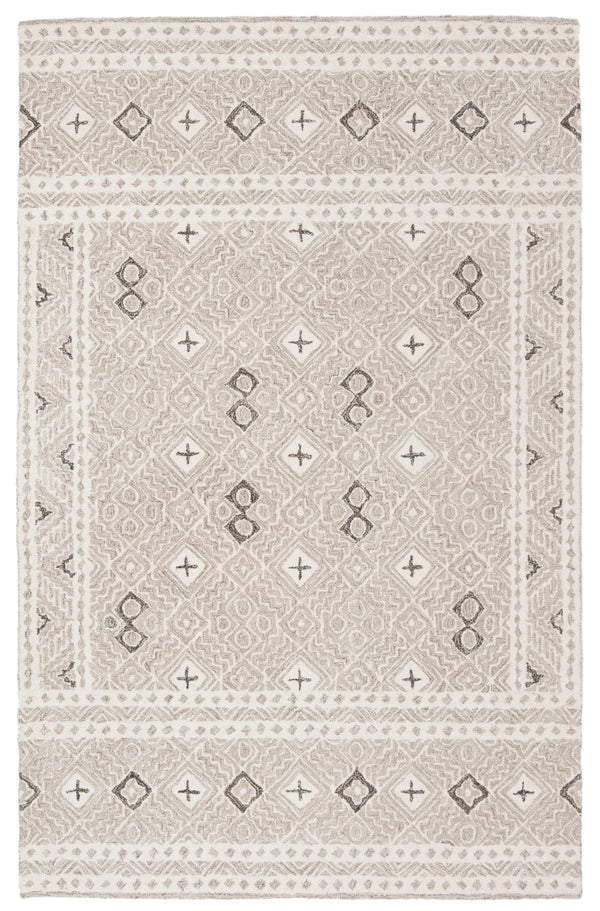 Safavieh Micro-loop Timeless Grey And Ivory Transitional Area Rug - Hand-tufted Luxury For Your Home Decor Grey ,Ivory 80% Wool And 20% Cotton Mlp803f-211