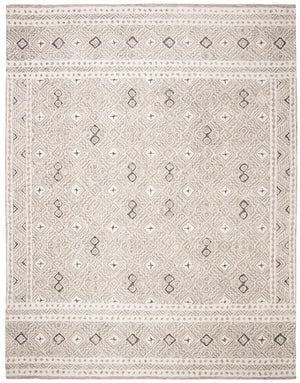 Safavieh Micro-loop Hand-tufted Rug In Elegant Grey And Ivory – Timeless Artistry For Any Home Decor Style Grey ,Ivory 80% Wool And 20% Cotton Mlp803f-25