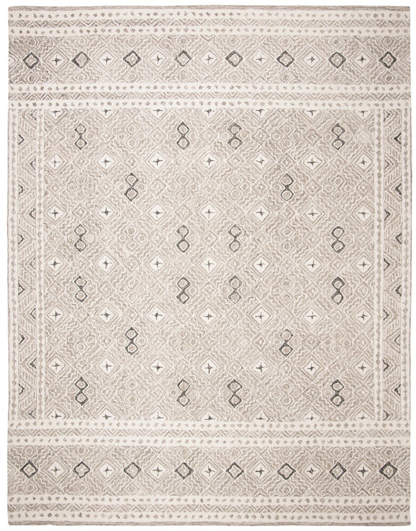 Safavieh Micro-loop Timeless Grey And Ivory Transitional Area Rug - Hand-tufted Luxury For Your Home Decor Grey ,Ivory 80% Wool And 20% Cotton Mlp803f-211