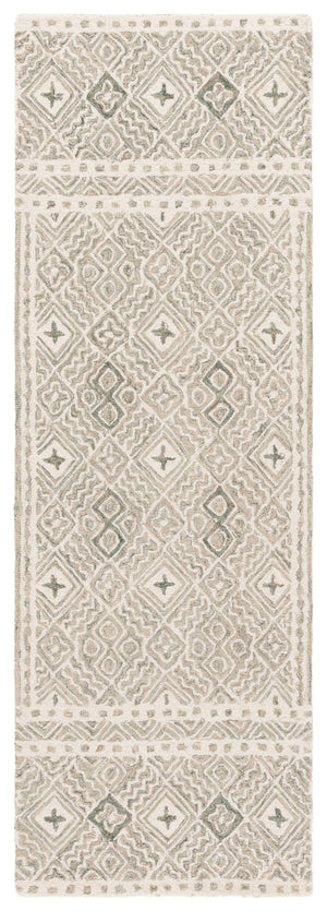 Safavieh Micro-loop Hand-tufted Rug In Elegant Grey And Ivory – Timeless Artistry For Any Home Decor Style Silver ,Ivory 80% Wool And 20% Cotton Mlp803g-4