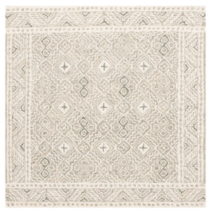Safavieh Micro-loop Hand-tufted Rug In Elegant Grey And Ivory – Timeless Artistry For Any Home Decor Style Silver ,Ivory 80% Wool And 20% Cotton Mlp803g-4