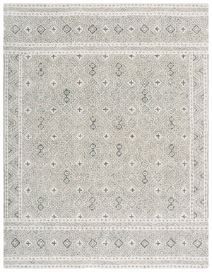 Safavieh Micro-loop Hand-tufted Rug In Elegant Grey And Ivory – Timeless Artistry For Any Home Decor Style Silver ,Ivory 80% Wool And 20% Cotton Mlp803g-4