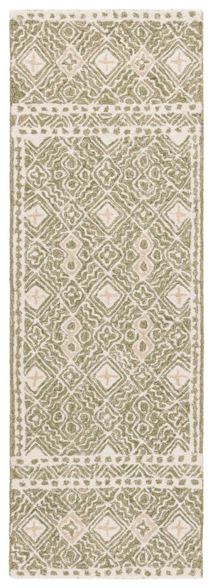 Safavieh Micro-loop Timeless Grey And Ivory Transitional Area Rug - Hand-tufted Luxury For Your Home Decor Green ,Ivory 80% Wool And 20% Cotton Mlp803y-6