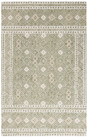 Safavieh Micro-loop Hand-tufted Rug In Elegant Grey And Ivory – Timeless Artistry For Any Home Decor Style Green ,Ivory 80% Wool And 20% Cotton Mlp803y-27