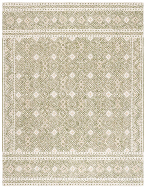 Safavieh Micro-loop Hand-tufted Rug In Elegant Grey And Ivory – Timeless Artistry For Any Home Decor Style Green ,Ivory 80% Wool And 20% Cotton Mlp803y-27
