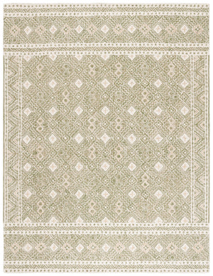 Safavieh Micro-loop Timeless Grey And Ivory Transitional Area Rug - Hand-tufted Luxury For Your Home Decor Green ,Ivory 80% Wool And 20% Cotton Mlp803y-6