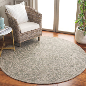 Safavieh Micro-loop Hand Tufted Area Rug - Luxurious Wool Blend With Serene Light Blue And Beige Elegance Light Blue ,Beige 80% Wool 10% Cotton Mlp925l-6sq