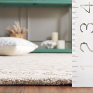 Safavieh Micro-loop Hand Tufted Area Rug - Luxurious Wool Blend With Serene Light Blue And Beige Elegance Brown ,Light Blue 80% Wool 10% Cotton Mlp925t-3