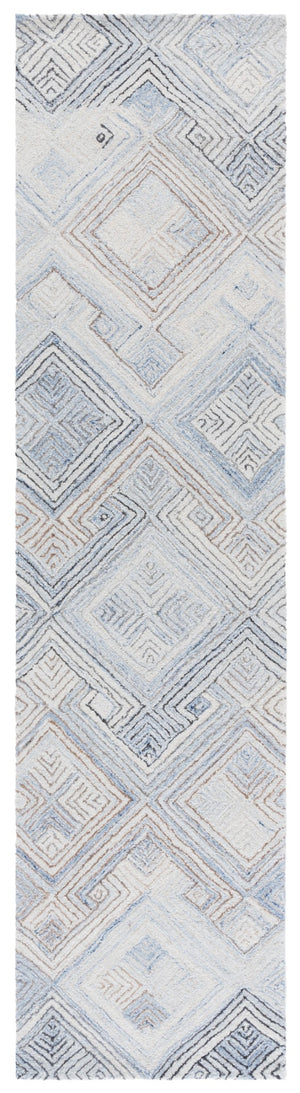 Safavieh Micro-loop Modern Hand-tufted Wool Area Rug - Luxurious Geometric Design For Elegant Home Decor Natural ,Grey Wool Pile Mlp957f-6
