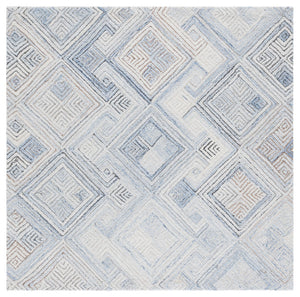 Safavieh Micro-loop Modern Hand-tufted Wool Area Rug - Luxurious Geometric Design For Elegant Home Decor Natural ,Grey Wool Pile Mlp957f-6