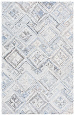 Safavieh Micro-loop Modern Hand-tufted Wool Area Rug - Luxurious Geometric Design For Elegant Home Decor Natural ,Grey Wool Pile Mlp957f-6