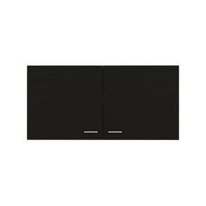 English Elm Napoles Multi Wall Cabinet with Two Shelves & Double Doors — Space-Saving Particle Board Storage B20092103