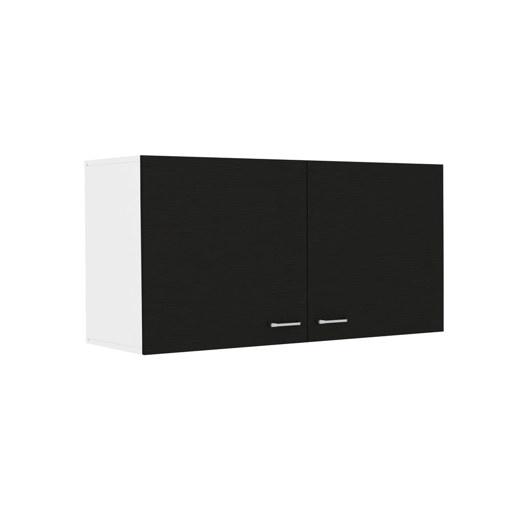 English Elm Napoles Multi Wall Cabinet with Two Shelves & Double Doors — Space-Saving Particle Board Storage B20092103