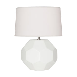 Robert Abbey Matte Lily Franklin Accent Lamp Matte Lily Glazed Ceramic Oyster Linen Shade