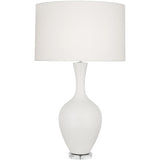 Robert Abbey Matte Lily Audrey Table Lamp Matte Lily Glazed Ceramic Fondine Fabric Shade