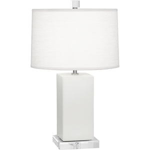 Robert Abbey Matte Lily Harvey Accent Lamp Matte Lily Glazed Ceramic Oyster Linen Shade With Self Fabric Top Diffuser