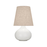 Robert Abbey Matte Lily June Accent Lamp Matte Lily Glazed Ceramic Buff Linen Shade