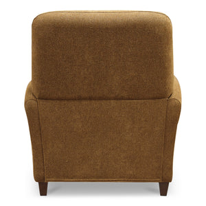 Moe's Home Luna Recliner Chair - Luxurious Top-grain Leather, Manual Push-back Comfort, Elegant Design & Style Brown Upholstery, 100% Polyester,Rubber Wood And Plywood Frame Mm-1000-20