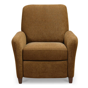 Moe's Home Luna Recliner Chair - Luxurious Top-grain Leather, Manual Push-back Comfort, Elegant Design & Style Brown Upholstery, 100% Polyester,Rubber Wood And Plywood Frame Mm-1000-20