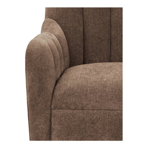 Moe's Home Bowie Swivel Chair - Luxurious High-back Design With 360° Swivel And Premium Brazilian Leather Upholstery Brown Upholstery, 100% Polyester,Rubber Wood And Plywood Frame Mm-1001-03