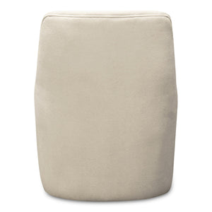 Moe's Home Bowie Swivel Chair - Luxurious High-back Design With 360° Swivel And Premium Brazilian Leather Upholstery White Upholstery, 100% Polyester,Rubber Wood And Plywood Frame Mm-1001-18