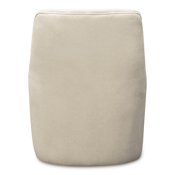 Moe's Home Bowie Swivel Chair - Luxurious High-back Design With 360° Swivel And Premium Brazilian Leather Upholstery White Upholstery, 100% Polyester,Rubber Wood And Plywood Frame Mm-1001-18