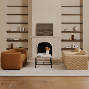 Moe's Home Alora Sofa - Elegant Contemporary Design With Removable Cushions For Ultimate Comfort And Style Brown Upholstery, 100% Polyester,Rubber Wood And Plywood Frame Mm-1002-20