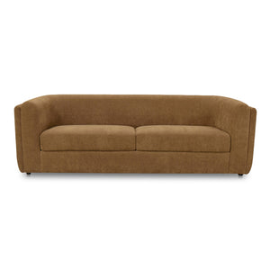 Moe's Home Alora Sofa - Elegant Contemporary Design With Removable Cushions For Ultimate Comfort And Style Brown Upholstery, 100% Polyester,Rubber Wood And Plywood Frame Mm-1002-20