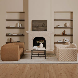 Moe's Home Alora Sofa - Elegant Contemporary Design With Removable Cushions For Ultimate Comfort And Style Brown Upholstery, 100% Top Grain Leather,Rubber Wood And Plywood Frame Mm-1002-40