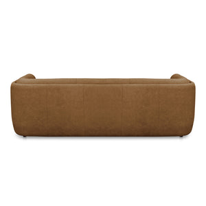 Moe's Home Alora Sofa - Elegant Contemporary Design With Removable Cushions For Ultimate Comfort And Style Brown Upholstery, 100% Top Grain Leather,Rubber Wood And Plywood Frame Mm-1002-40