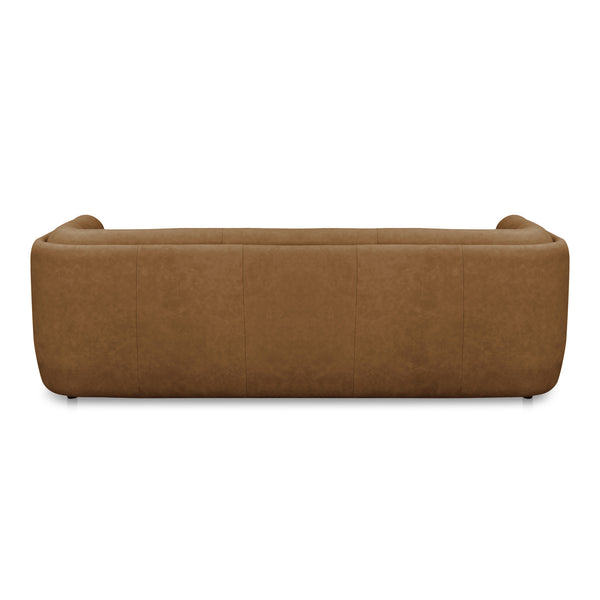 Moe's Home Alora Sofa - Elegant Contemporary Design With Removable Cushions For Ultimate Comfort And Style Brown Upholstery, 100% Top Grain Leather,Rubber Wood And Plywood Frame Mm-1002-40