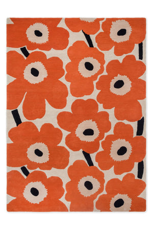 Brink & Campman Marimekko Unikko Orange Red 8'2" x  11'6"