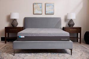 Malouf Polaris 12" Hybrid Mattress - Instant Cooling Gel, Zoned Support, King Size, Gray Comfort