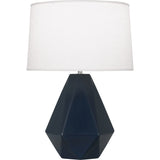 Matte Midnight Blue Delta Table Lamp