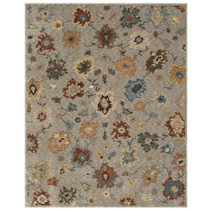 Oriental Weavers Monaco Folk Art Oushak Runner Rug Jewel Toned Polyester Bohemian Hallway Accent Grey 2'9" x 7'7" MMNC04084230ST