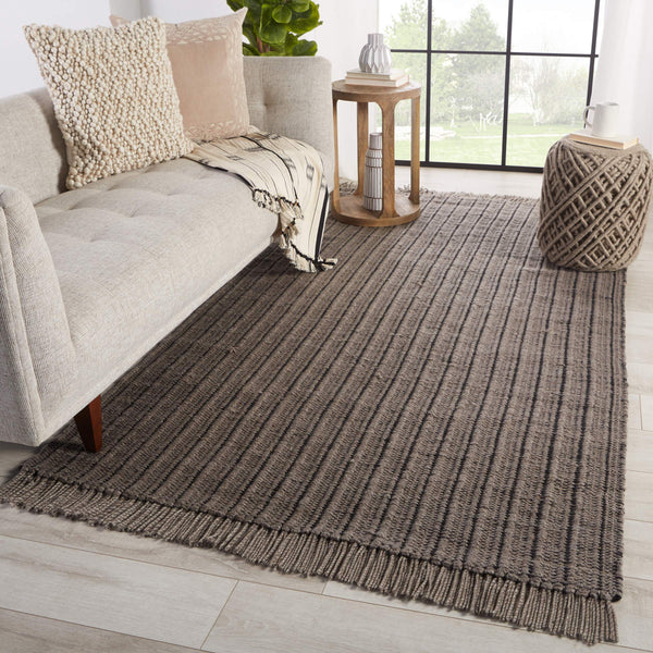 Jaipur Living Jaipur Living Poise Handwoven Jute Blend Area Rug Tasseled Low Pile Organic Texture Gray 9'X12' RUG148690