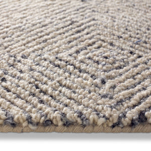 Jaipur Living Traditions Made Modern Tufted Exhibition Mmt19 Tufted Handmade 100% Wool Lines Tribal Indoor Rug White, Dark Gray 100% Wool, 100% Cotton Rug158248