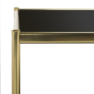 Safavieh Zola Glass Coffee Table - Bauhaus Modernist Design With Double-Tier Shelving For Stylish Living Spaces Gold MMT6000B