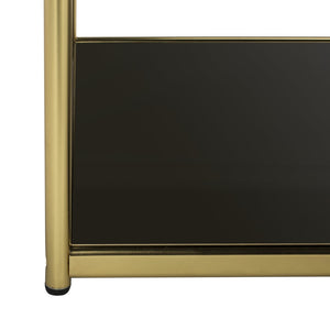 Safavieh Zola Glass Coffee Table - Bauhaus Modernist Design With Double-Tier Shelving For Stylish Living Spaces Gold MMT6000B