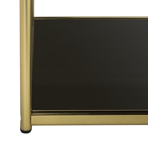 Safavieh Zola Glass Coffee Table - Bauhaus Modernist Design With Double-Tier Shelving For Stylish Living Spaces Gold MMT6000B