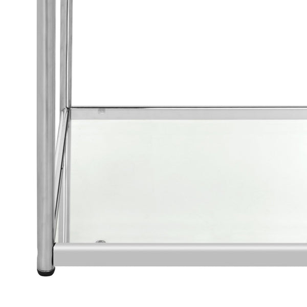 Safavieh Lilias Contemporary Glass End Table - Minimalist Design With Chrome Finish For Stylish Home Decor MMT6001A