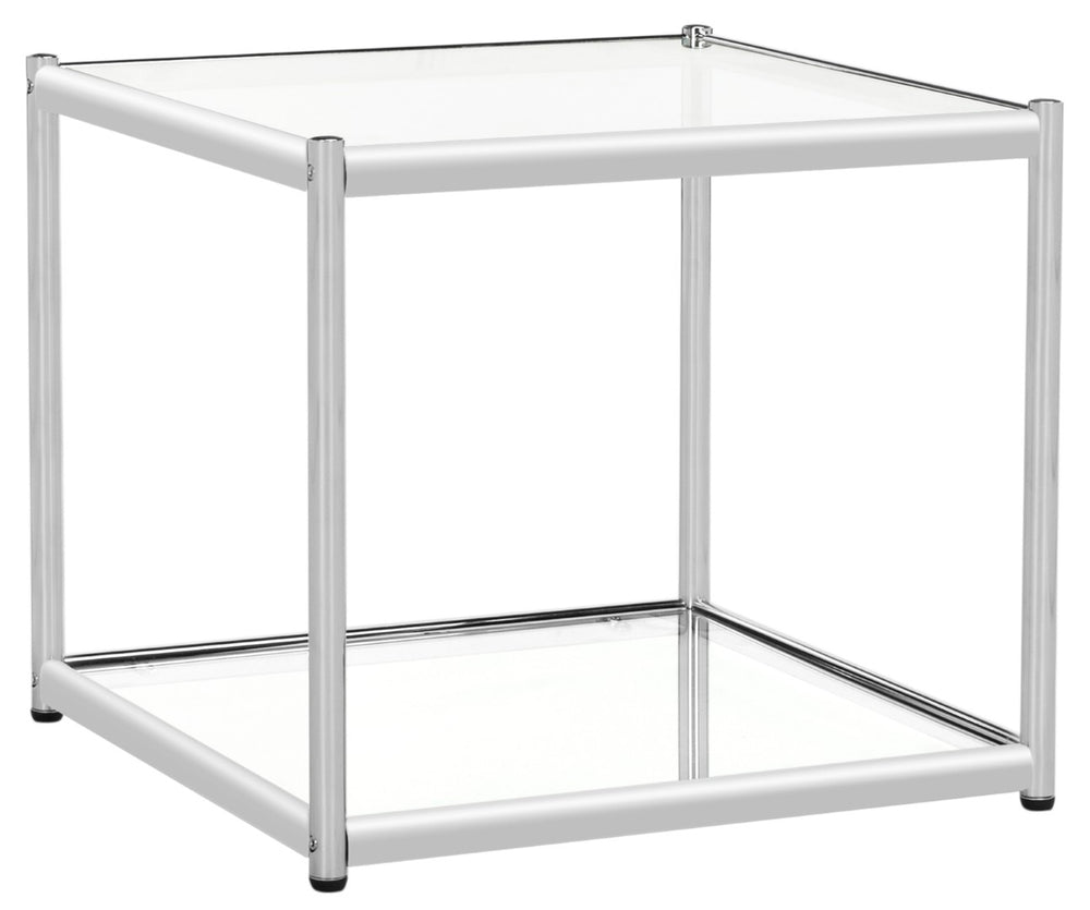 Safavieh Lilias Contemporary Glass End Table - Minimalist Design With Chrome Finish For Stylish Home Decor MMT6001A
