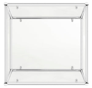 Safavieh Lilias Contemporary Glass End Table - Minimalist Design With Chrome Finish For Stylish Home Decor MMT6001A