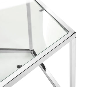 Safavieh Eliana Glass Coffee Table - Modern Sculptural Design With Chrome Frame & Clear Panels For Elegance MMT6003A